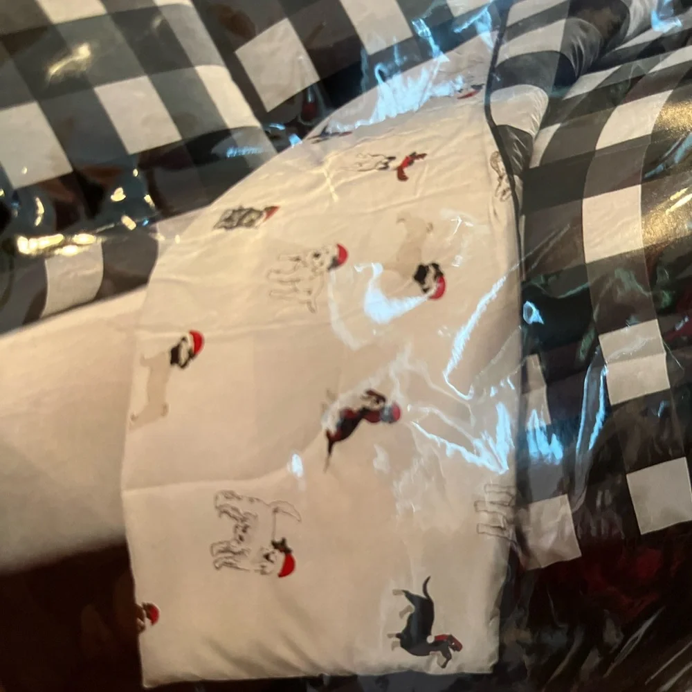 Full/queen comforter set holiday dogs reversible net great for the holidays